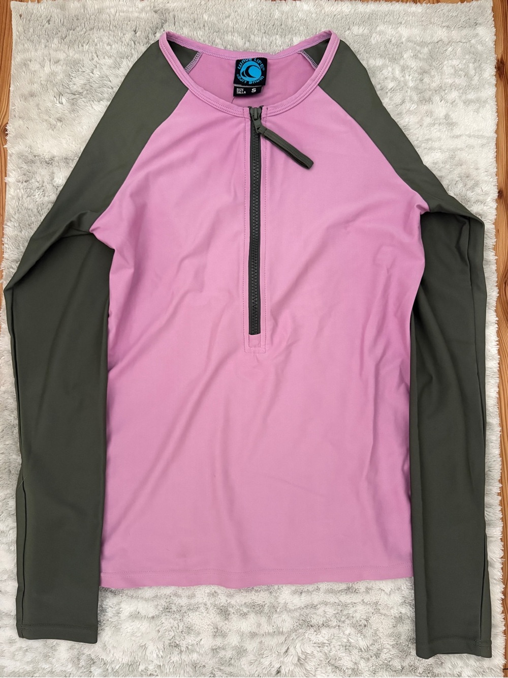 Women’s Long-Sleeve Rash Guard - Pink & Olive